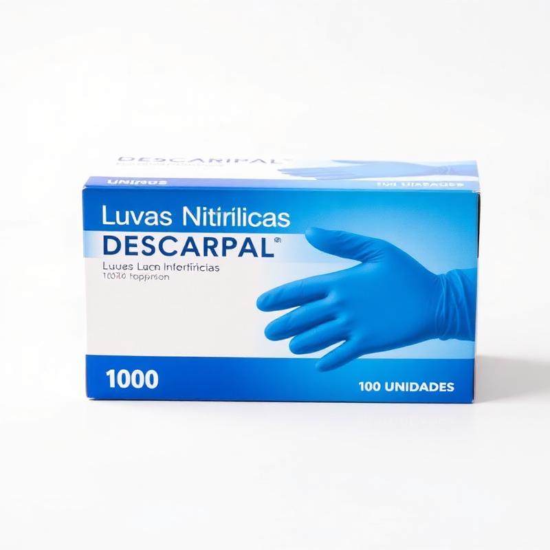 Luva Nitrílica Azul
